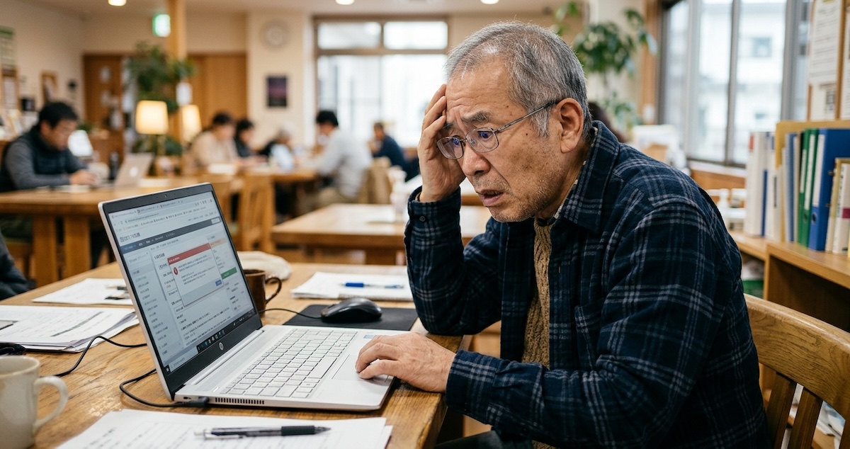 焦る高齢者