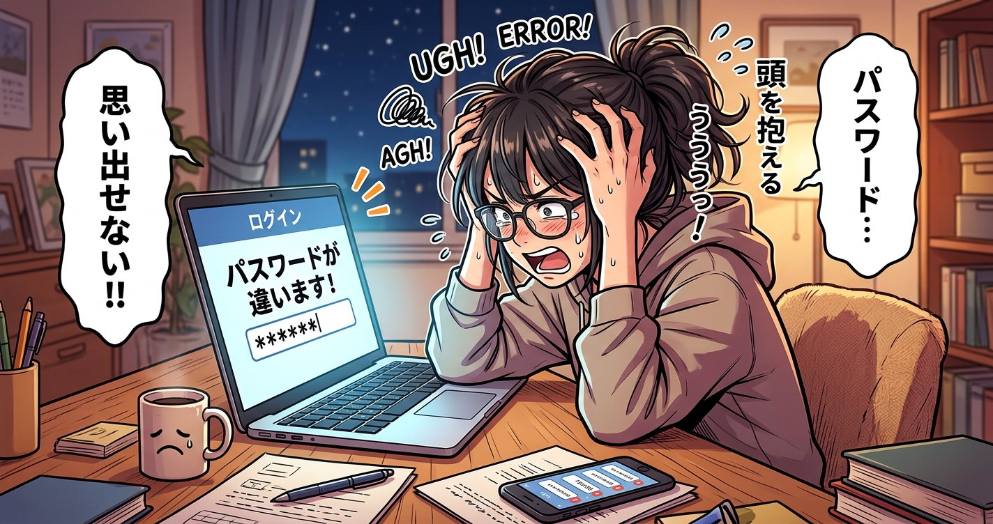 パスワード忘れた
